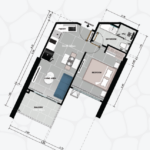 One-bedroom apartment (Euro-style two-room) 38.5 m2