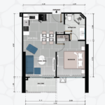 One-bedroom apartment (Euro-style two-room) 44.8 m2