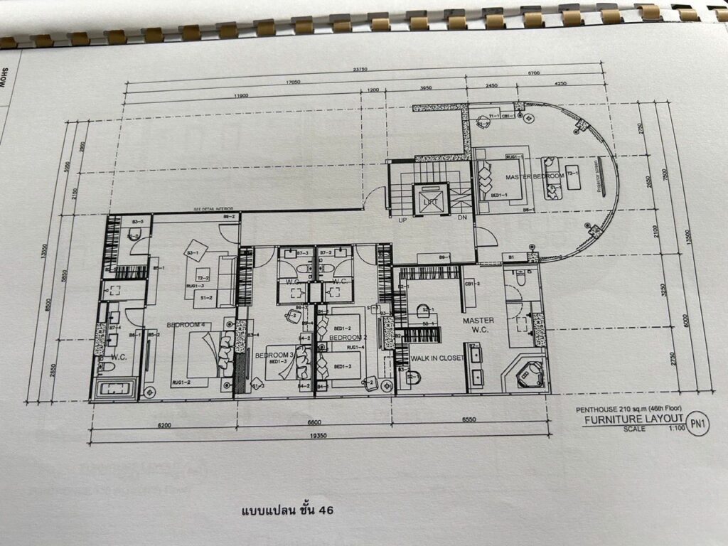 Квартира с 4-мя спальнями 634м2 в The Palm Wongamat